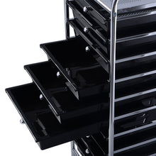 10 Drawer Rolling Storage Cart Scrapbook Paper Office School Organizer Black
