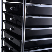 10 Drawer Rolling Storage Cart Scrapbook Paper Office School Organizer Black